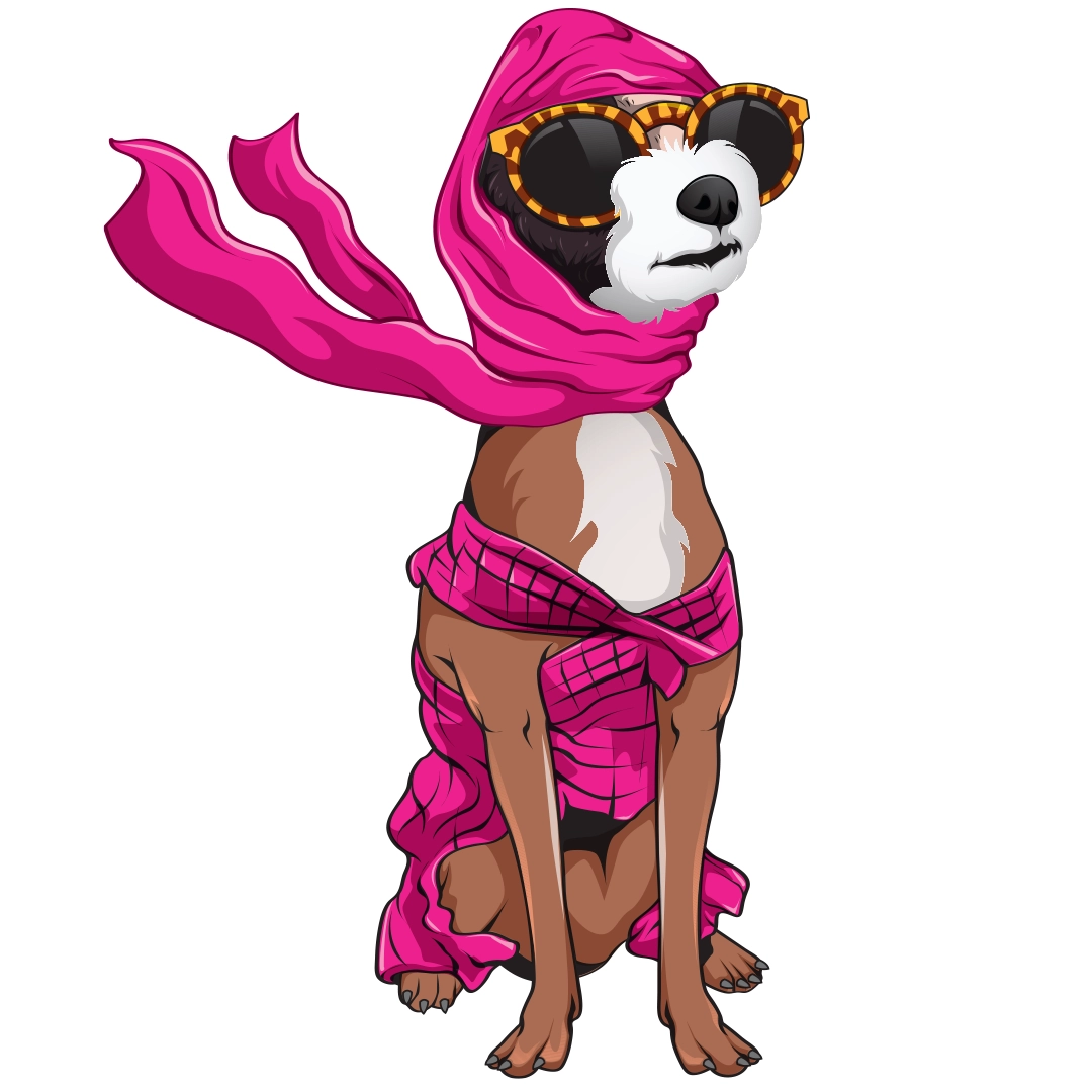 Model Dog Mascot developed for the Humane Society of Fremont County's Rescue Runway Event